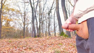 2 big cumshots in the forest