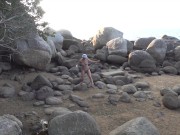Preview 2 of BIG COCK STRANGER DESTROYS JUICE PUSSY ON THE BEACH