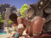 Preview 6 of WildLife - Jadeen and Maya fucking with a Rhino - Furry Hentai