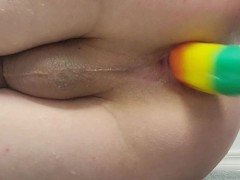 Close Up of a Very Squirty Trans Girl
