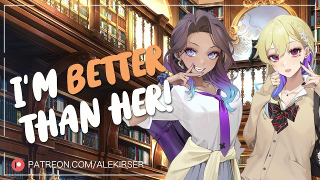 "I'll Make You Cum Harder Than She Can!" Your Crush and Her Rival Compete for You!  ASMR Roleplay