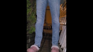 Pissing my jeans outside