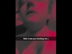 Femboy sissy chokes himself