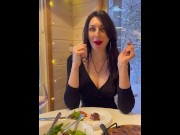 Preview 2 of Hot wife on a date in a restaurant cheats on her husband