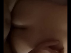He cums a lot on my back after a morning sex session