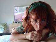 Preview 4 of Busty redhead caught her boyfriend watching porn and ends up full of cum