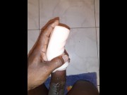 Preview 2 of Fucking fleshlight and 2 massive cumshots..
