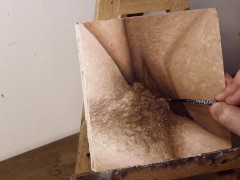 Hairy Pussy Scissoring and Wet Lesbian Close up - JOI of Painting Episode 118
