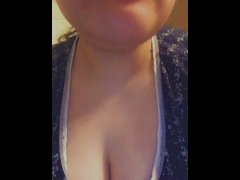 Drooling all Over my Tits with PJs and Messy Hair