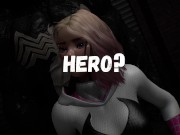Preview 1 of Hero's defeat, Venom destroyed Gwen's holes