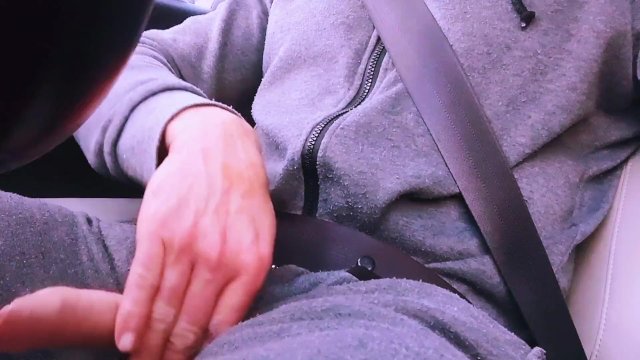 Solo masterbating in car