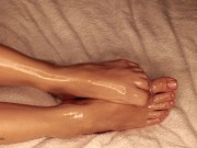 Preview 4 of Oily foot massage with Cumshot