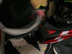 Gloves wank on friends Fox Jersey and mx Helmet