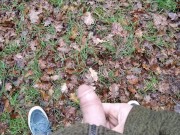 Preview 1 of Outdoor pee turned into nice wank