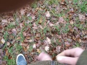 Preview 5 of Outdoor pee turned into nice wank