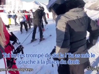 Maddy Keys - 2 french sluts have sex with snow ski teacher - 100% real