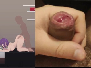 Sexy Purple Hair Woman and Dick Masturbation