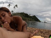 Preview 4 of Cum in my mouth on the beach