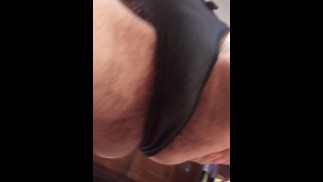 Smell close up panties thong hairy pussy big bush skinny latina