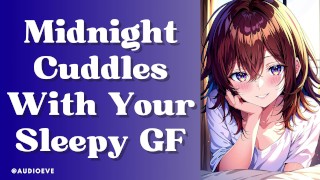 [Levemente picante] Abraços da meia-noite com seus cansados | Roleplay de áudio da namorada ASMR
