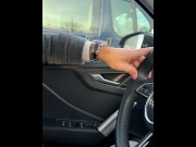 Preview 2 of Car Blowjob during daylight - sloppy and dirty