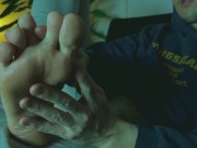 Preview 5 of Dude sucks his own sweaty toes and cums in his own mouth