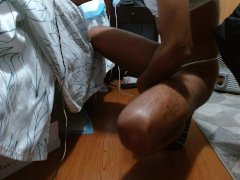 SIssy Crawls on the Floor With Anal Plug