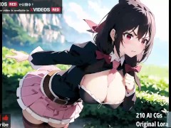 Uncensored Japanese Hentai music video Yunyun 200 AI CGs