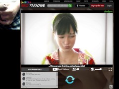 Beating my dick to "Shohei's Adult Streaming Channel" video game til I cum PT. 1