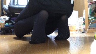 女装黒タイツローターオナニー2