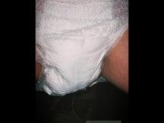 Preview 4 of Desperate piss play into my diaper ABDL