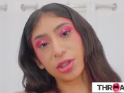 Preview 1 of Throated - Hot Spicey Latina Gets Her Face Covered In Cock Juice