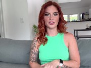 Preview 4 of Hot Redhead Neighbor with Big Ass Needs Advice - Fucked RAW by Big Dick and Gets HUGE Creampie