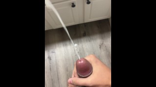 Huge cum shot Masturbating