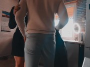 Preview 2 of Wife Cheating. Sex To Pay Rent. Fucking My Landlord While My Husband Is Away