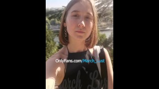 The Horny Girl's Walk: Masturbation, Excited and Squirt in a Public Park