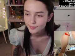 100 squats in transparent underwear on camera