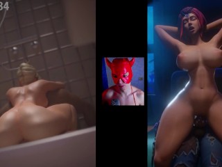 SPLIT SCREEN COMPILATION COWGIRL - TRY NOT CUM