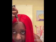 grwm (get ready with me) : doing my wig/ red hair *not sponsored*