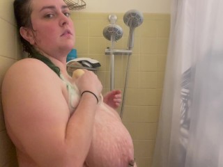 Sub in Shower: Soapy Tits, Swallowing Filled Condom (request), Kneeling and Bowing (request)