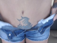 Belly Button Digging Stretching Fingering