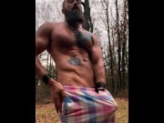 Preview 4 of Lumbersnack stroking his cock outside