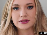 Preview 3 of UP CLOSE - Stunning Petite Blonde Daisy Lavoy Craves Her Pussy Rough Stuffed With Donnie Rock's BWC