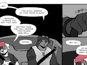 Preview 1 of Furry Porn Comic Dub: "Getting Familiar" (anal, anthro, blowjob, biting, knotting, gay sex)