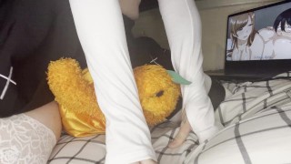 humping teddy bear to hentai~!