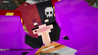 Mod Minecraft Jenny! Fodendo a cara de uma garota gótica peituda, Ellie!