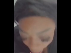 EBONY SUCKING DILDO PT.1