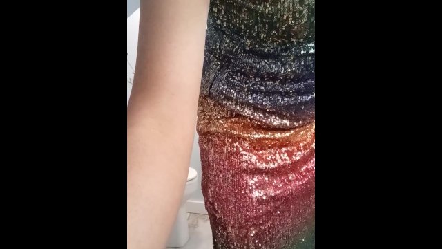 Sequin Dress Tease