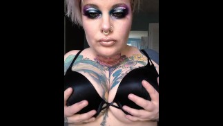 Curvy Blond With Tattoos Has Sensual Orgasm Using Magic Wand