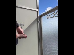 バルコニー　日本人　男　光沢　スパッツ　レオタード - Screenshot 5 of 16 - Balcony